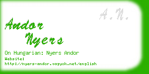 andor nyers business card